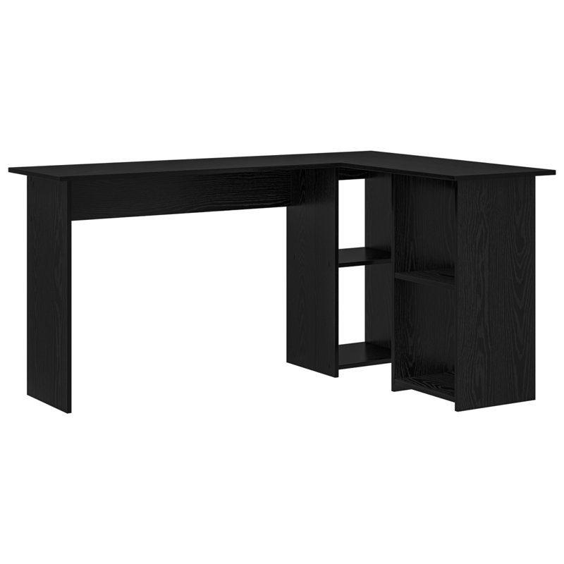 Desk Engineered Wood Medium Desk, Black Oak