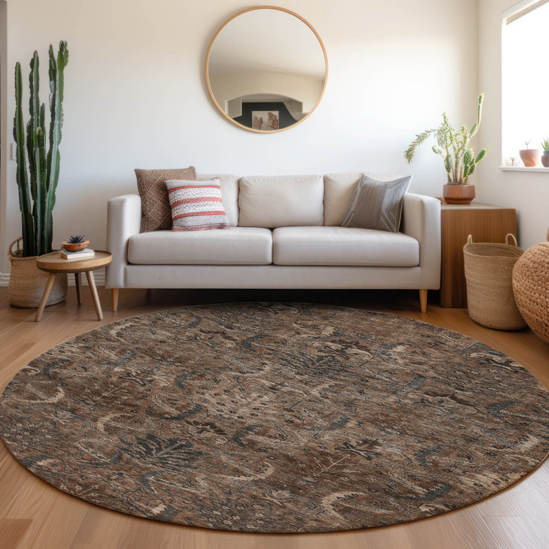 Rustica Fudge Washable Indoor-Outdoor Rug - , 8' x 8'