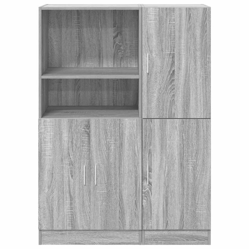 1 131.5cm Kitchen Pantry, Grey/Sonoma