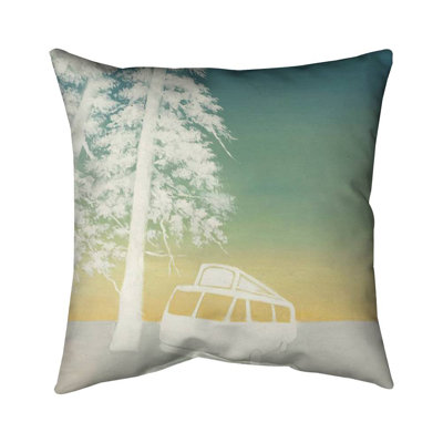 Camping Car Travel & Maps Poly Twill Throw for Home Decor
