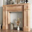 Burlywood Manufactured Wood Freestanding Fireplace-1230077183