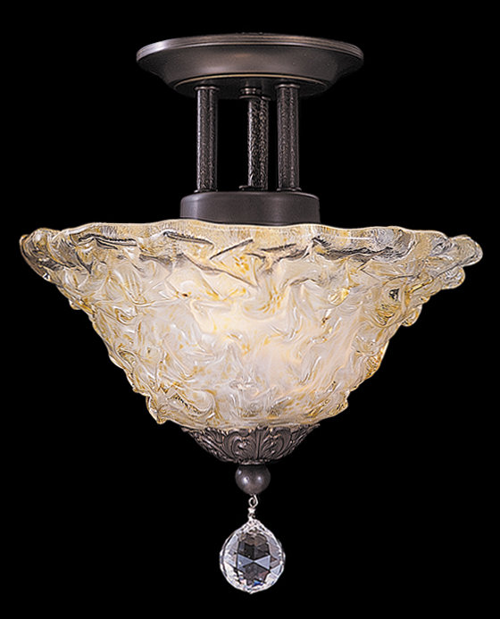 Plafonnier semi-encastré à cuves 11" unique 2 lumières Montville