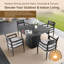 5-Piece Outdoor Pedestal Dining Set