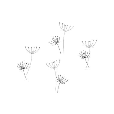 Dandelion Make A Wish Black And White Abstract Jigsaw Puzzle