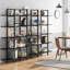 Bibliothèque 70 po x 70,07 po à 5 niveaux pour la maison et le bureau