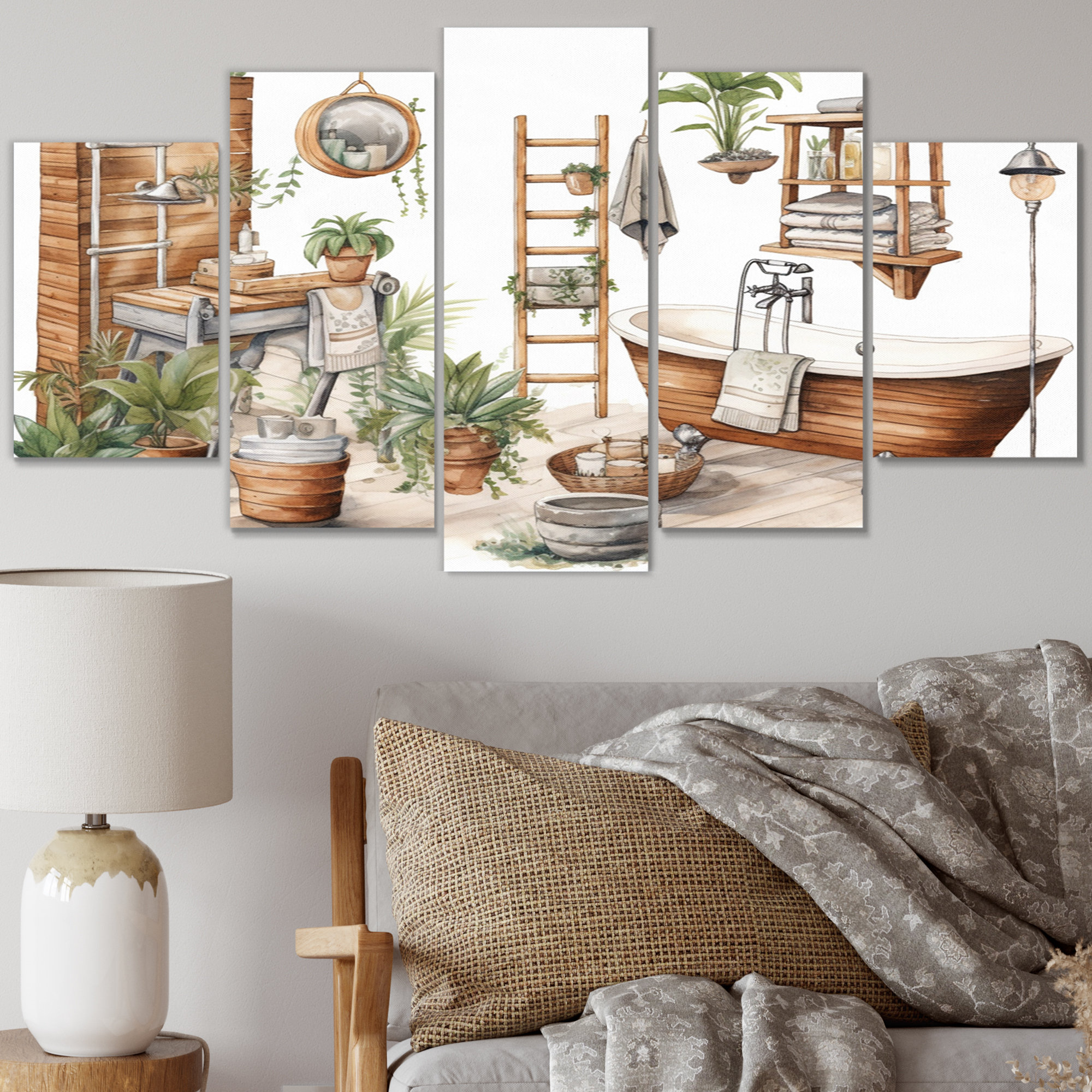 August Grove® Natural Bathroom Decor VIII - Bathroom Metal Wall Decor ...