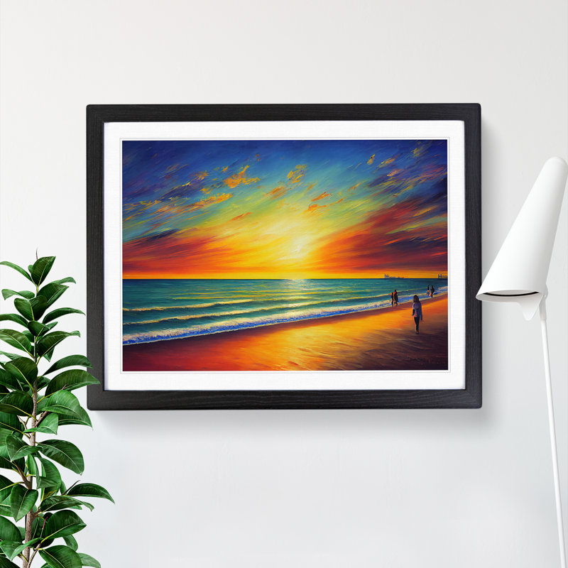 XH1022-1318X Beautiful Beach Vol.2 - Single Picture Frame Print, Black Framed, 46cm H x 64cm W x 2cm D