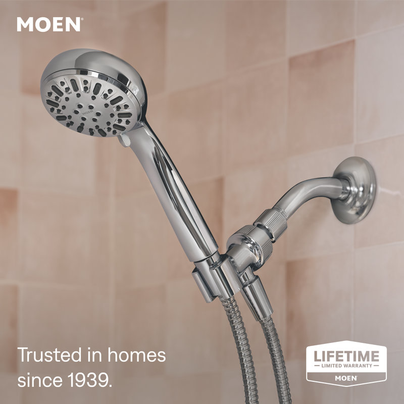 Moen 6-Function Handheld Shower Head with Hose , Detachable Hand Shower, Chrome, 280H1