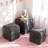 Soft And Comfortable Square Corduroy Ottoman Foot Rest, Versatile And Durable For Modern Living Spaces-258824043-258824046