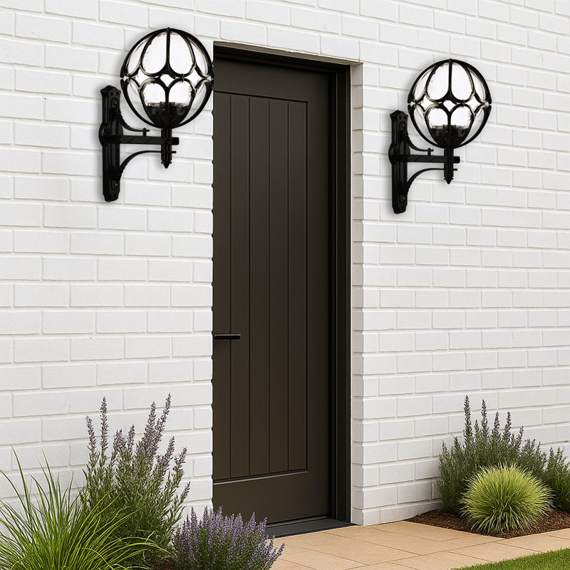 Classical/Traditional Globe Cap Outdoor Wall Sconce