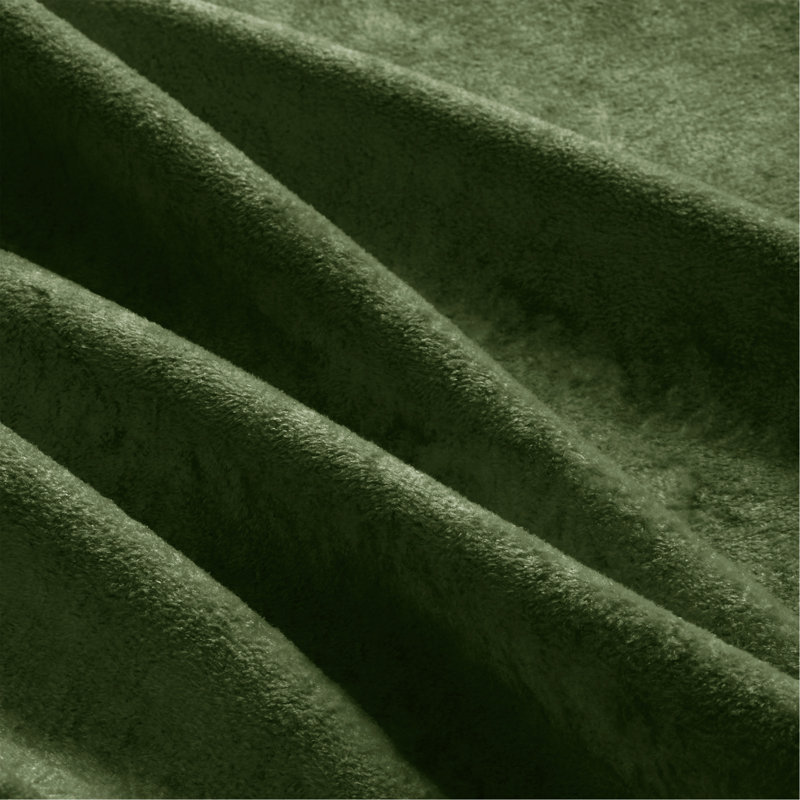 Canapé sans accoudoirs en velours vert, Vert