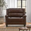 Fauteuil inclinable manuel en similicuir de 50 pouces de large pour le salon et la chambre à coucher-133689269