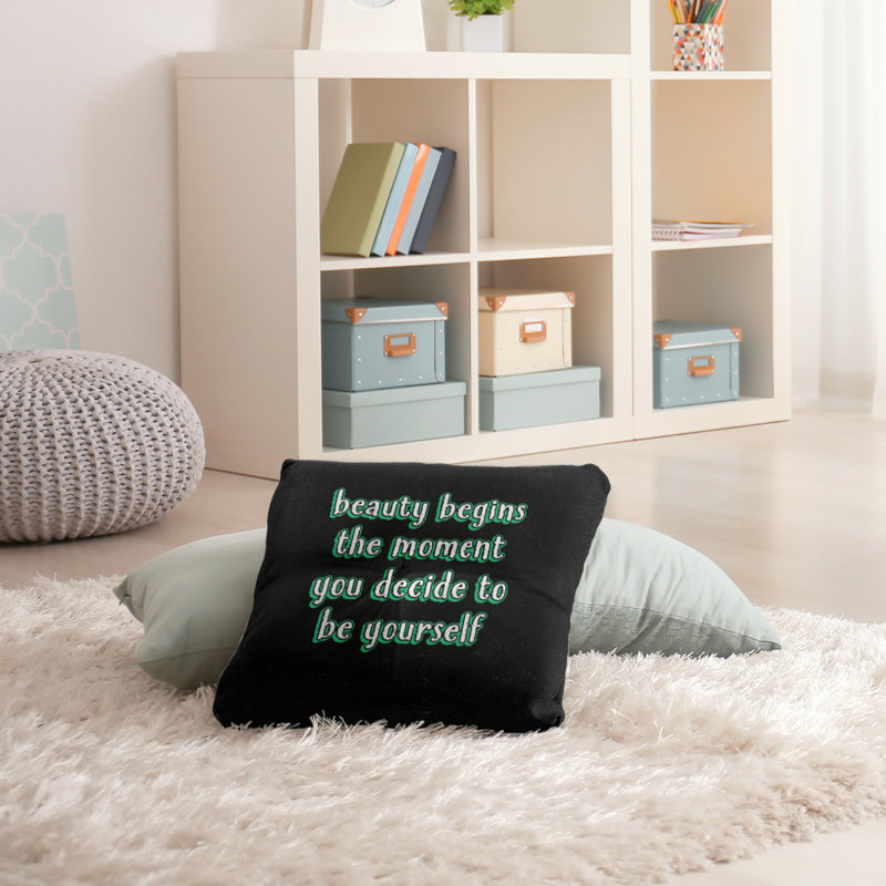Coussin intérieur / extérieur True Beauty, Vert, H 26 po x l 26 po