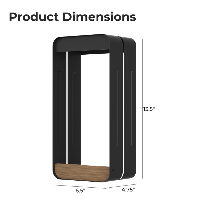 Luminaire suspendu d'extérieur à DEL à énergie solaire intégré Flowerpot, H 13,5 po x l 6,5 po x P 4,75 po