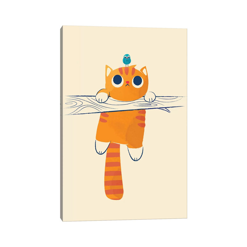 Fat Cat, Little Bird by Jay Fleck - Wrapped Canvas Print, 101.6cm H x 66.04cm W x 1.91cm D