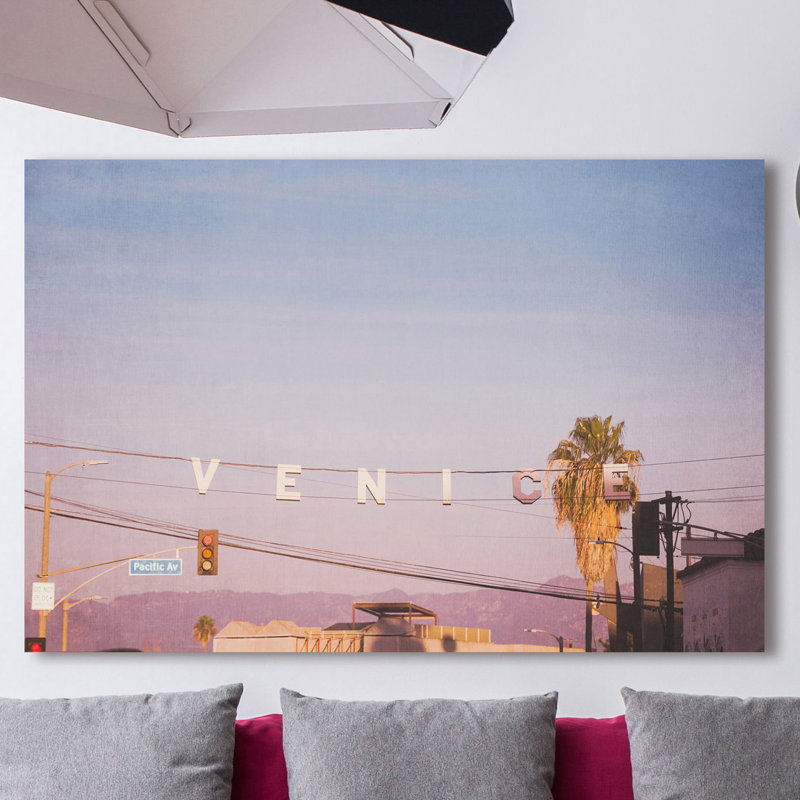 Venice In My Rearview by Morgan J Hartley - No Frame Print on Canvas, 76cm H x 114cm W x 3.81cm D