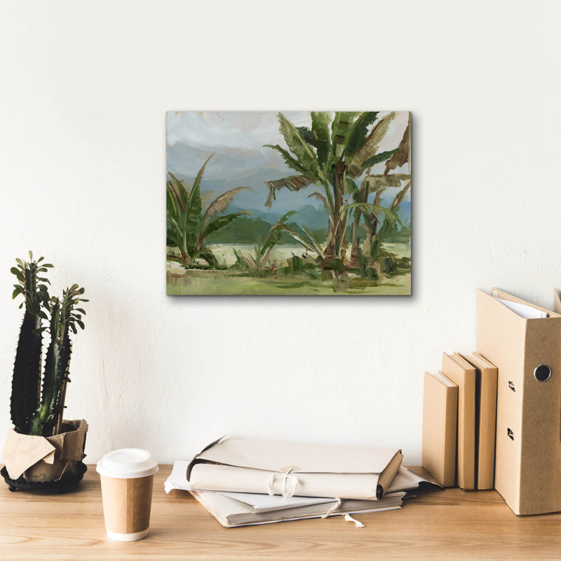 «Southern Palms 2» par Ethan Harper, art mural sur toile, H 12 po x l 16 po