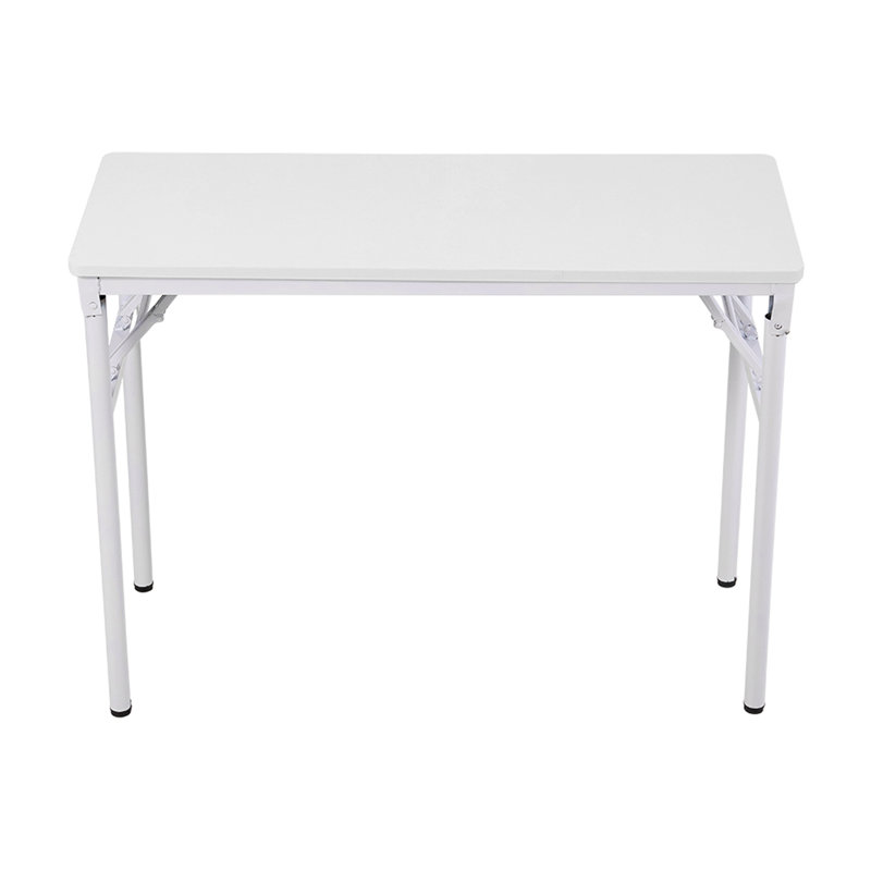 MDF Iron Writing Desk, 75cm H x 100cm W x 40cm D, White