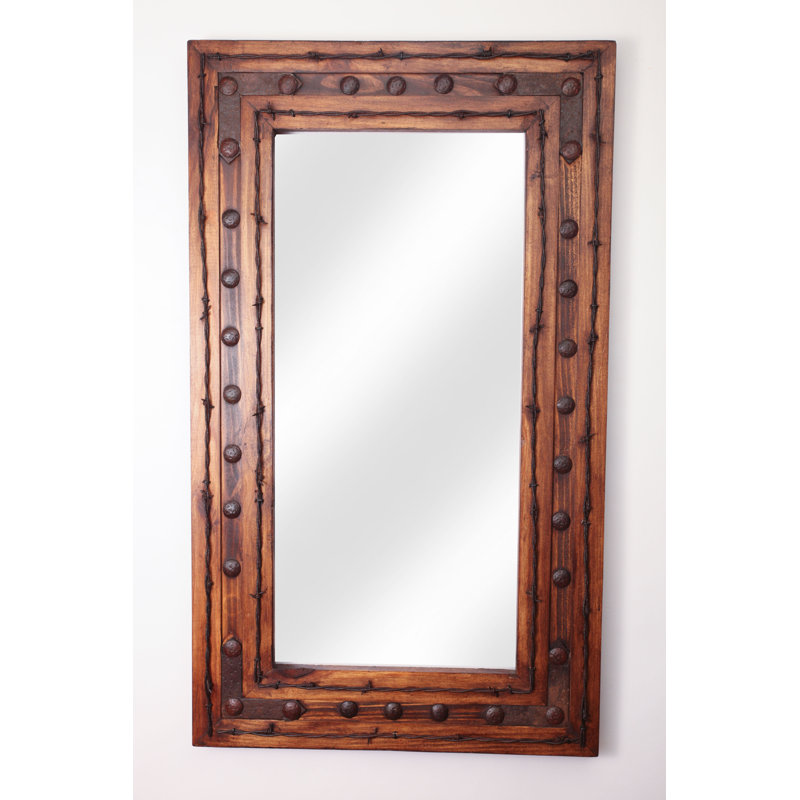 Miroir décoratif rustique Mccoma, H 34 po x L 20 po