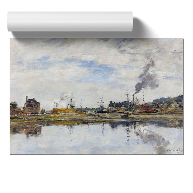 The Harbour by Eugene Boudin - Frameless Print, 42cm H x 59cm W x 0.1cm D