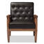 Faux Leather Armchair-20239006