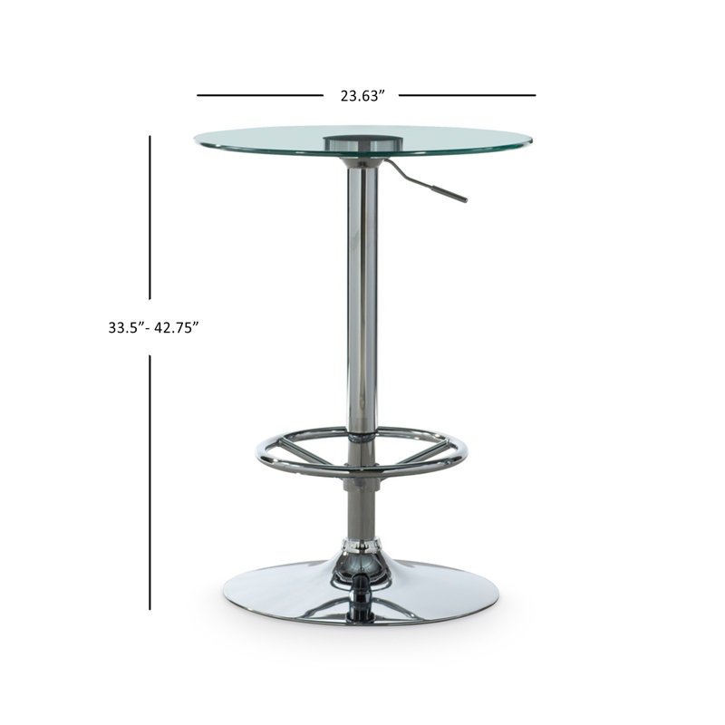 Table de salle à manger Aishvi, Chrome