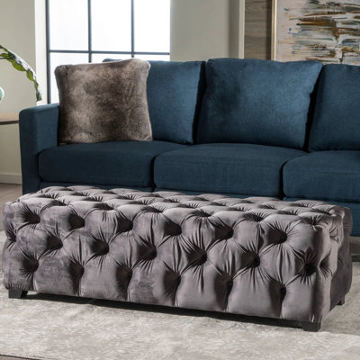 Versatile Grey Velvet : Enhance Your Home's Appeal Button- Diamond Stitch For Home