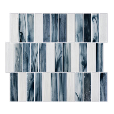 1'' x 4'' Beveled Glass Mosaic Wall & Floor Tile