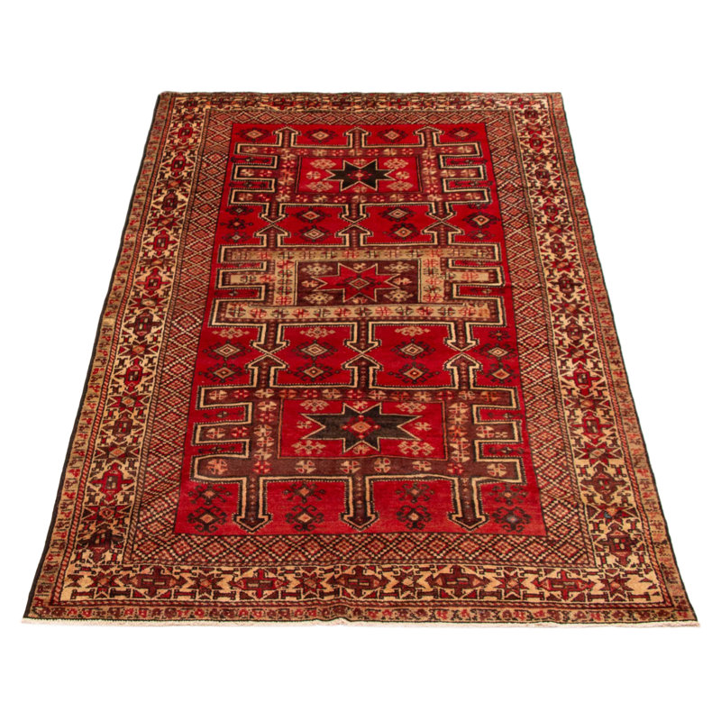 Tapis rouge unique 4 pi 7 po x 8 pi 3 po Melis