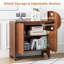 30.7" Wavy 2-Door Accent Cabinet 