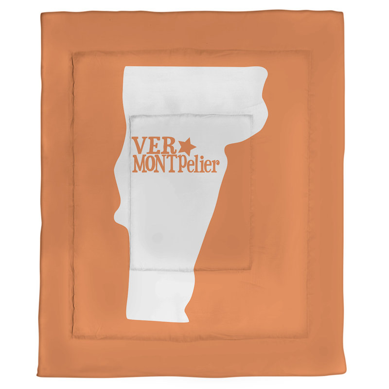 Polyester Comforter, Twin Comforter, Orange