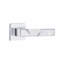 5 Pairs Modern Nova Premium Design Door Handles on Square Rose in Satin Nickel Finish