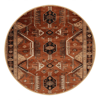 Machine Washable Persian Brown Area Rug