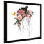 Tête avec fleurs roses (carré) par Patricia Pinto, reproduction-474979697-474979702