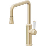 Davoli Kitchen Pull-Down Faucet with Button Sprayer - Quad Spout