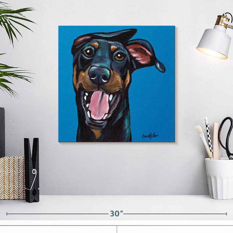 Crowle Doberman, 16" H x 16" W