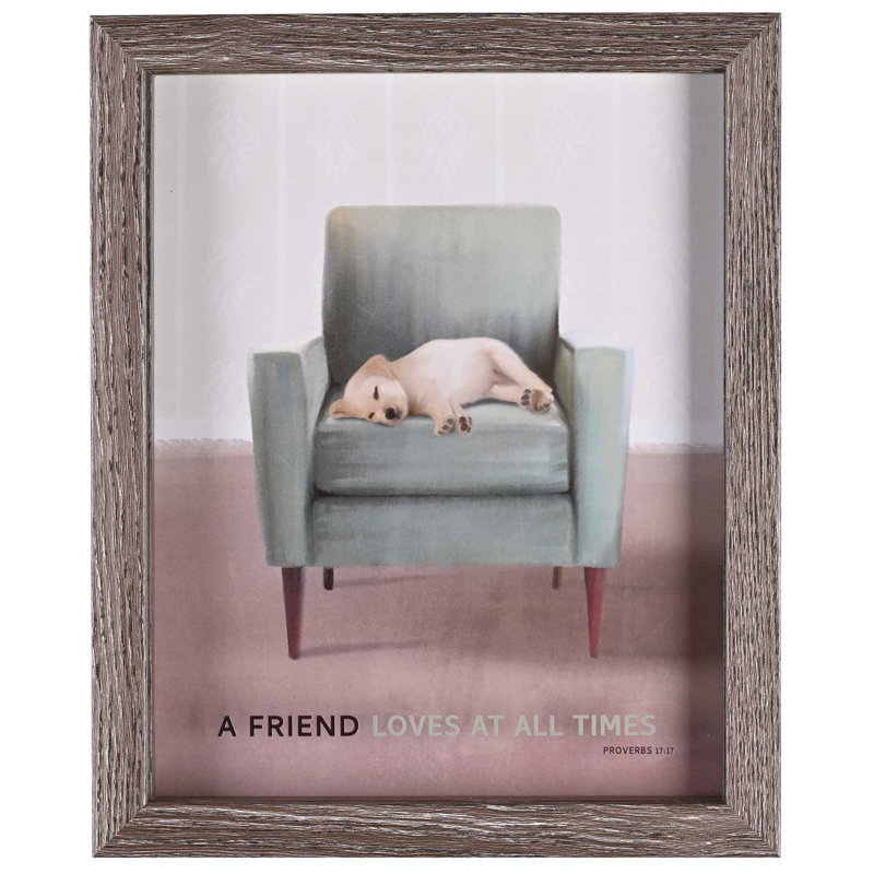 Chiot encadré «A Friend Loves All»