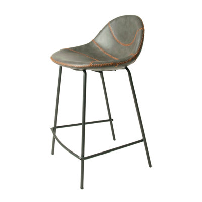 Stitches Yes Faux Leather Bar Stool