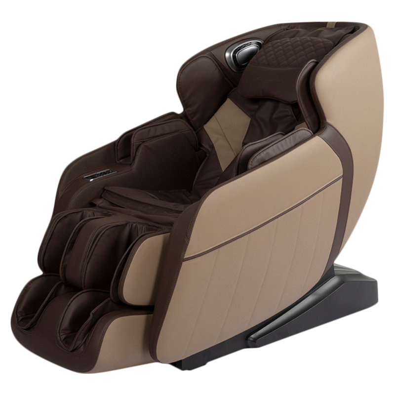 Fauteuil de massage inclinable électrique en similicuir, Similicuir brun