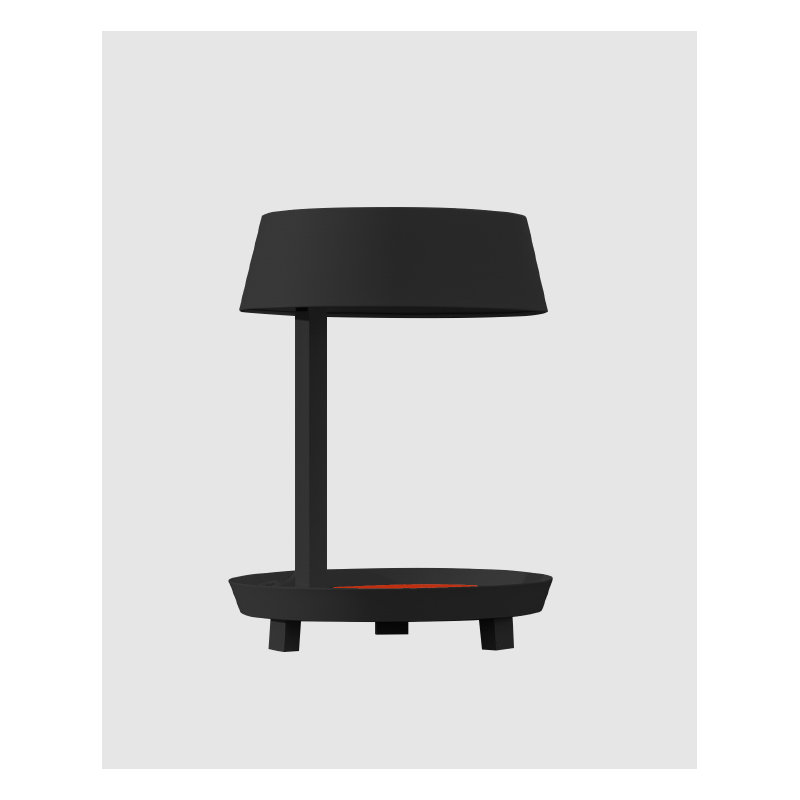 Carry Table Lamp, 16.5" H x 10.2" W x 10.2" D, Matt Black