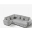 Canapé modulaire en velours côtelé de 103 pouces en U très moelleux avec rangement et lit escamotable, table basse d'angle avec porte-gobelet et port USB; convient au salon, canapé modulaire en velours côtelé confortable
