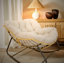 Chaise berçante en osier pour l'intérieur-711491269