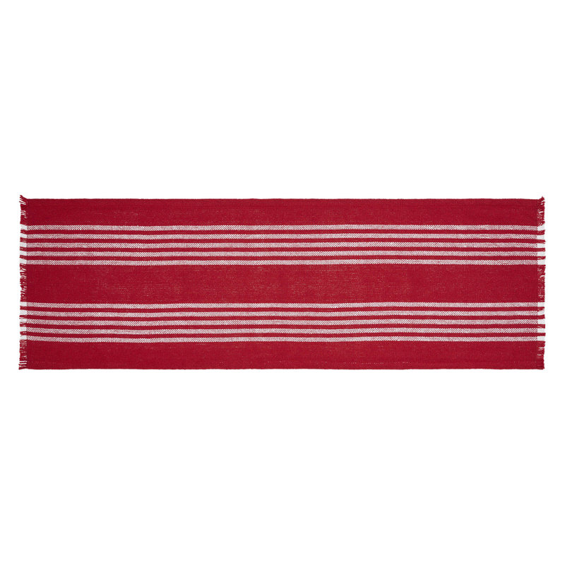 Arendal Rectangle Striped Cotton Table Runner, 36" x 12"
