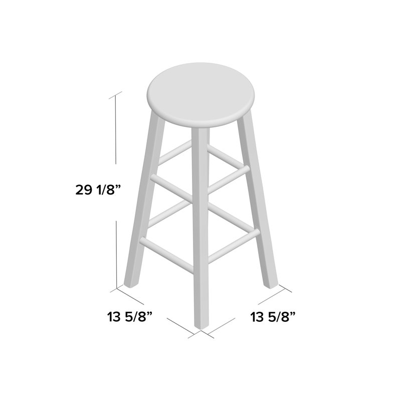 Tabouret de bar Azaya, Tabouret de bar (hauteur de siège de 29,1 po), White, 2