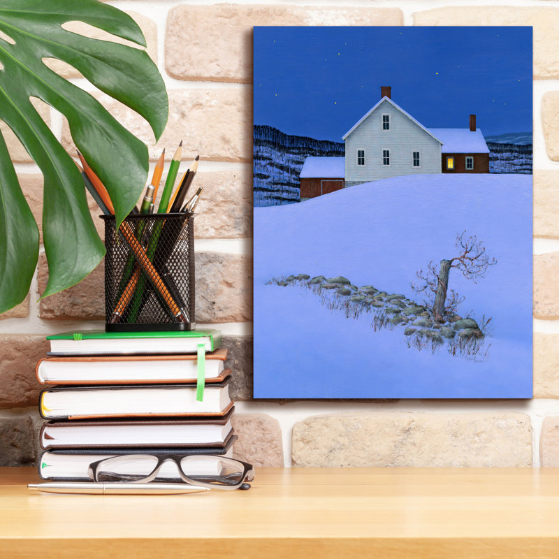 «Winter Night» par Michael Fratrich, art mural sur toile, 12 po x 16 po, H 16 po x l 12 po