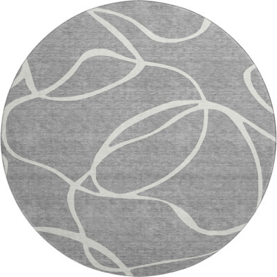 Premium Machine Washable Corum AMF999 Swirls Rug