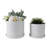 Ceramic Planter Pots Ceramic Ribbed Texture Indoor/Outdoor Decor Set of 2 - 10", 9" White