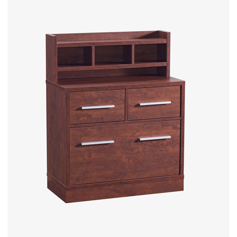 Dedman 81cm Wide 3 -Drawer File Cabinet, Vintage Walnut