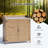 Charvette Fir Potting Bench with Storage Cabinet and Metal Covered Tabletop-668757429