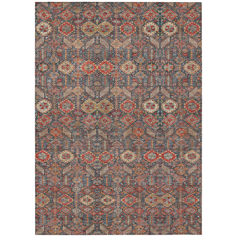 Sonja Washable Floral Indoor / Outdoor Rug, Rectangle 2'6" x 3'10"